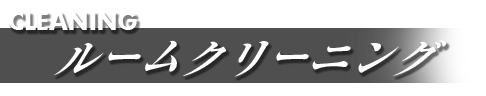 CLEANING：ルームクリーニング